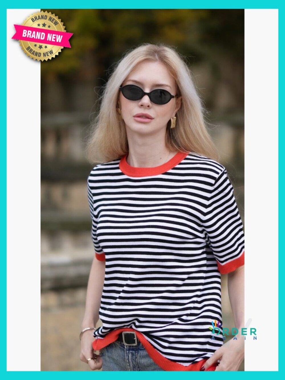 Short Sleeve Crew Neck Pullover Sweater Lightweight Loose Dressy Casual Blouse - Picture 5 of 5